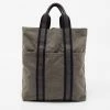 Hermes Grey/Black Canvas Fourre Tout Shopper Tote For Men -Deals Hermes Store luxury men hermes used bags p673118 002