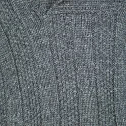 Hermes Grey Cashmere Chunky Knit Shawl Collar Detail Sweater 3XL For Men -Deals Hermes Store luxury men hermes used clothes p104821 004