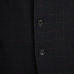 Hermes Navy Blue Wool Cashmere Checked Blazer XXL For Men -Deals Hermes Store luxury men hermes used clothes p113888 0004