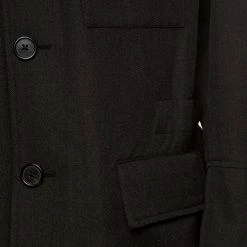 Hermes Commande Particuliere Grey Wool Gabardine Button Front Coat XL For Men -Deals Hermes Store luxury men hermes used clothes p148648 0004