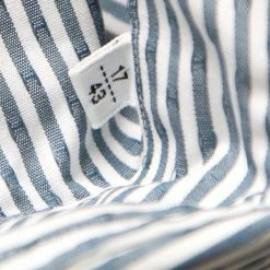 Hermes Hermès Grey And White Striped Cotton H Embroidered Long Sleeve Shirt 2XL For Men -Deals Hermes Store luxury men hermes used clothes p154352 0006
