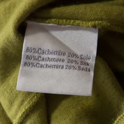 Hermes Lime Green Cashmere Silk Long Sleeve V Neck Sweater L For Men -Deals Hermes Store luxury men hermes used clothes p177051 003