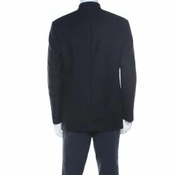 Hermes Black Cashmere Stand Up Collar Blazer L For Men -Deals Hermes Store luxury men hermes used clothes p217716 003