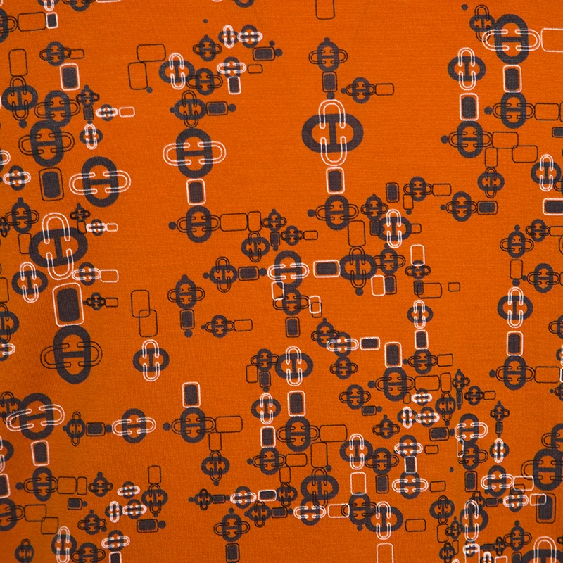 Hermes Orange Printed Cotton T-Shirt S For Men 6 Hermes Orange Printed Cotton T-Shirt S For Men - Image 4