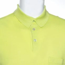 Hermes Fluorescent Cotton Pique Polo T Shirt XL For Men -Deals Hermes Store luxury men hermes used clothes p266878 002