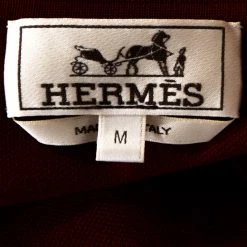 Hermes Maroon Cotton Pique Short Sleeve Polo T-Shirt M For Men -Deals Hermes Store luxury men hermes used clothes p274688 006