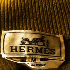 Hermes Tan Brown Rib Knit Cashmere Long Sleeve Sweater M For Men -Deals Hermes Store luxury men hermes used clothes p279043 002