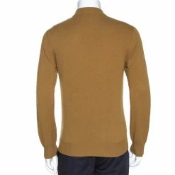 Hermes Tan Brown Rib Knit Cashmere Long Sleeve Sweater M For Men -Deals Hermes Store luxury men hermes used clothes p279043 007