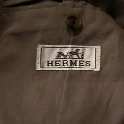 Hermes Dark Khaki Cotton Light Weight Two Buttoned Jacket XL For Men -Deals Hermes Store luxury men hermes used clothes p294202 005