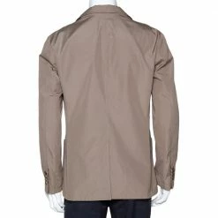 Hermes Dark Khaki Cotton Light Weight Two Buttoned Jacket XL For Men -Deals Hermes Store luxury men hermes used clothes p294202 007