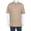 Hermes Beige Cotton Pique Striped Collar Polo T-Shirt XXL For Men -Deals Hermes Store luxury men hermes used clothes p325691 006