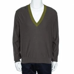 Hermes Grey Cashmere Sweater L For Men