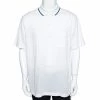 Hermes Hermès White Cotton Pique Polo T-Shirt 3XL For Men