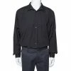Hermes Black Cotton Button Front Long Sleeve Shirt 5XL For Men -Deals Hermes Store luxury men hermes used clothes p364482 002