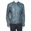 Hermes Hermès Blue Snakeskin Leather Reversible Jacket L For Men -Deals Hermes Store luxury men hermes used clothes p364516 001