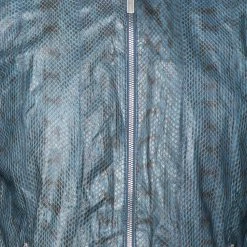 Hermes Hermès Blue Snakeskin Leather Reversible Jacket L For Men -Deals Hermes Store luxury men hermes used clothes p364516 002