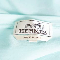 Hermes Sea Blue Odysee Printed Cotton Crewneck T-Shirt XXL For Men -Deals Hermes Store luxury men hermes used clothes p381062 005