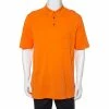 Hermes Orange Cotton Pique Polo T-Shirt XXL For Men -Deals Hermes Store luxury men hermes used clothes p395240 006
