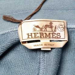 Hermes Blue Cotton Contrast Trim Detail Jogging Shorts XL For Men -Deals Hermes Store luxury men hermes used clothes p428591 005