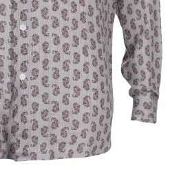 Hermes Men's Beige Printed Shirt L For Men -Deals Hermes Store luxury men hermes used clothes p43445 005