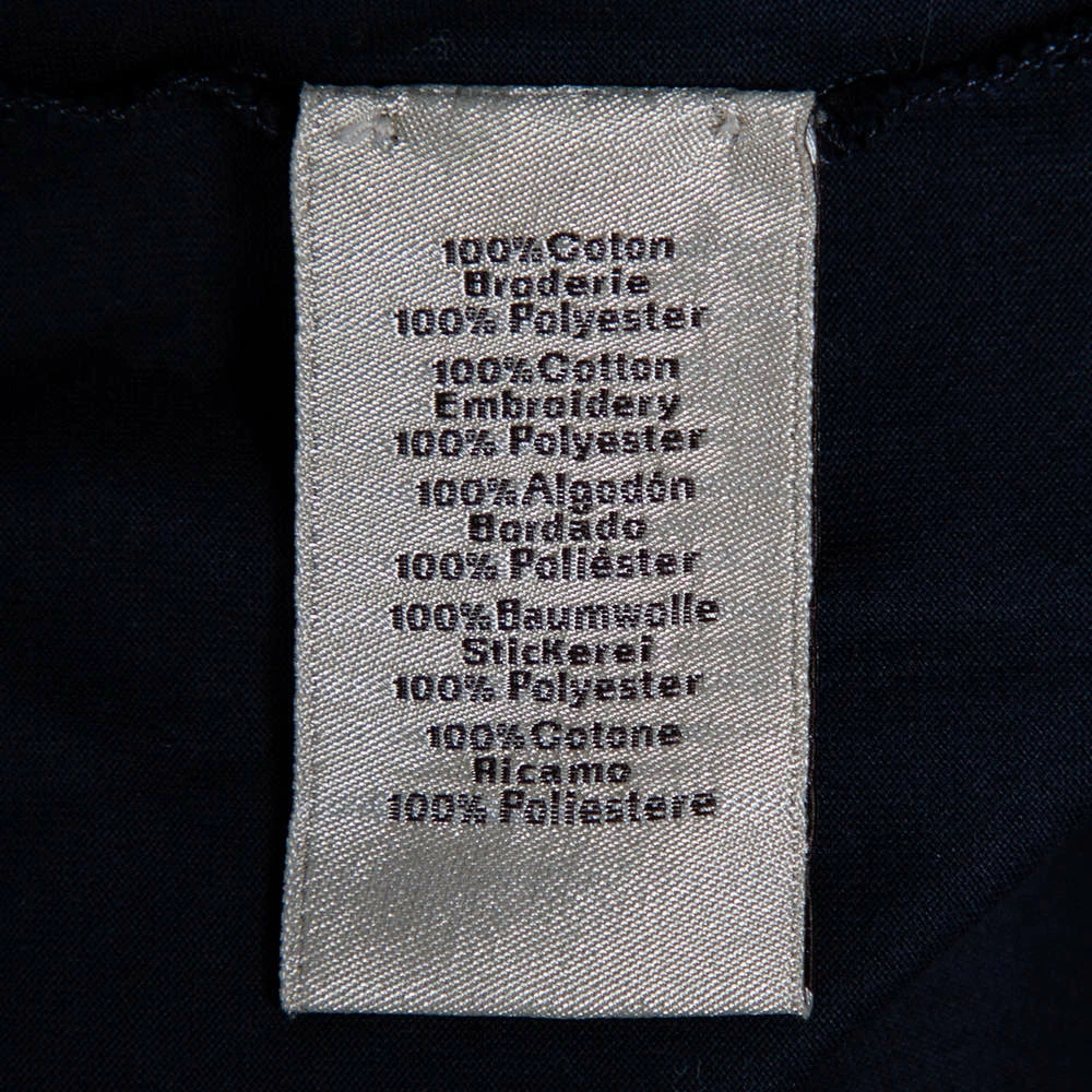 Hermes Navy Blue Mors Embroidered Cotton Crewneck Blanc T-Shirt S For Men 8 Hermes Navy Blue Mors Embroidered Cotton Crewneck Blanc T-Shirt S For Men - Image 6