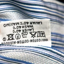 Hermes Blue Striped Cotton Long Sleeve Shirt 3XL For Men -Deals Hermes Store luxury men hermes used clothes p462787 004