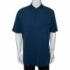 Hermes Blue Cotton Pique Polo T-Shirt XXL For Men