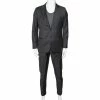 Hermes Charcoal Grey Pinstriped Wool Single Breasted Suit L For Men -Deals Hermes Store luxury men hermes used clothes p606441 001