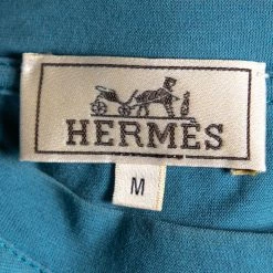Hermes Hermès Blue Cotton Patch Pocket Detail Roundneck T-shirt M For Men -Deals Hermes Store luxury men hermes used clothes p638131 005