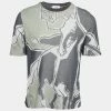 Hermes Hermès Grey/Green Horse Printed Cotton Crew Neck T-Shirt L For Men -Deals Hermes Store luxury men hermes used clothes p649173 001