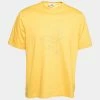 Hermes Yellow Cotton 3D H Embroidered Short Sleeve T-Shirt L For Men -Deals Hermes Store luxury men hermes used clothes p653083 001