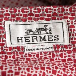 Hermes Red Printed Cotton Button Front Shirt XXXL For Men -Deals Hermes Store luxury men hermes used clothes p656133 003