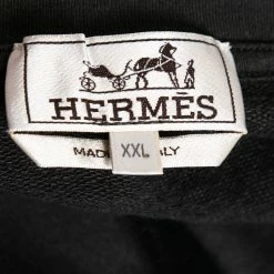 Hermes Black Cotton Asymmetrical Pocket Detail Crew Neck T-Shirt XXL For Men -Deals Hermes Store luxury men hermes used clothes p687995 003