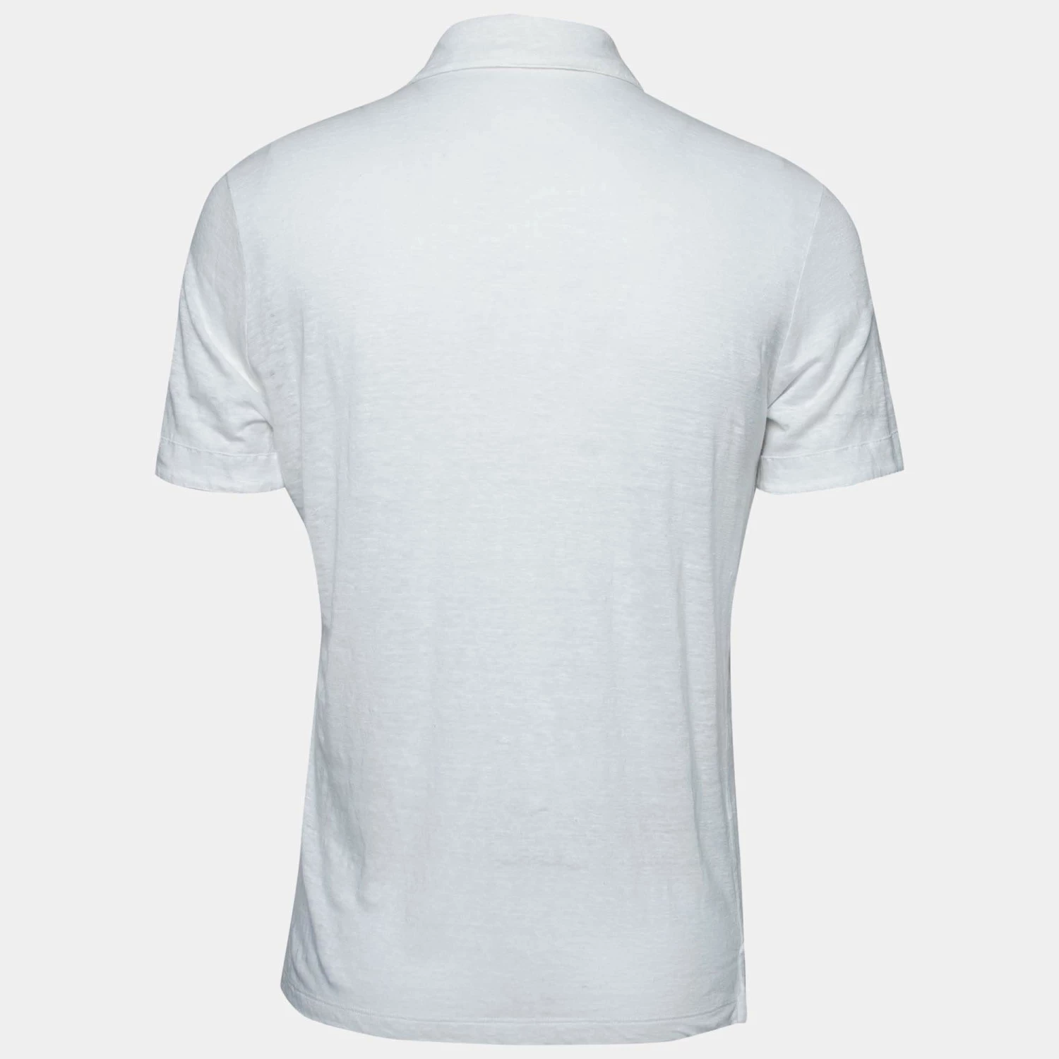 Hermes White Linen Pocketed Short Sleeve Polo T-Shirt M For Men 4 Hermes White Linen Pocketed Short Sleeve Polo T-Shirt M For Men - Image 2