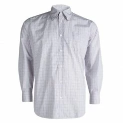 Hermes Checked Cotton Long Sleeve Button Down Shirt L For Men