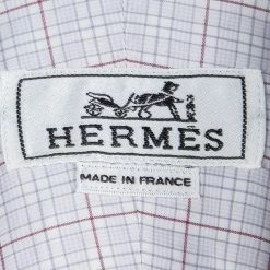 Hermes Checked Cotton Long Sleeve Button Down Shirt L For Men 13 Hermes Checked Cotton Long Sleeve Button Down Shirt L For Men -Deals Hermes Store luxury men hermes used clothes p86718 0005