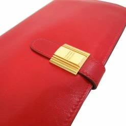 Hermes Red Box Calf Leather Herakles Long Wallet For Men -Deals Hermes Store luxury men hermes used handbags p38732 0005