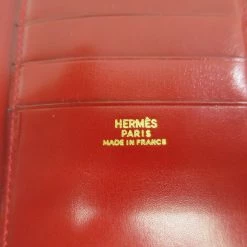 Hermes Red Box Calf Leather Herakles Long Wallet For Men -Deals Hermes Store luxury men hermes used handbags p38732 0010