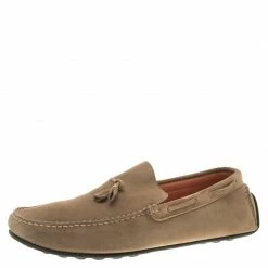 Hermes Beige Suede Moccasins Size 43 For Men