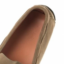 Hermes Beige Suede Moccasins Size 43 For Men -Deals Hermes Store luxury men hermes used shoes p106420 007