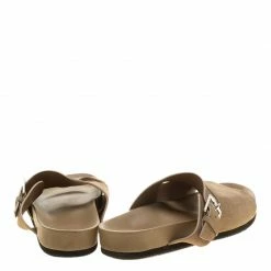 Hermes Beige Suede Slide Sandals Size 42 For Men -Deals Hermes Store luxury men hermes used shoes p140652 0005