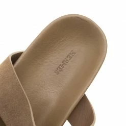 Hermes Beige Suede Slide Sandals Size 42 For Men -Deals Hermes Store luxury men hermes used shoes p140652 0009