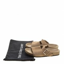 Hermes Beige Suede Slide Sandals Size 42 For Men -Deals Hermes Store luxury men hermes used shoes p140652 0010