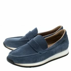 Hermes Blue Suede Injection Loafer Sneakers Size 41 For Men -Deals Hermes Store luxury men hermes used shoes p169259 007