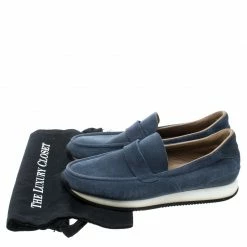 Hermes Blue Suede Injection Loafer Sneakers Size 41 For Men -Deals Hermes Store luxury men hermes used shoes p169259 008