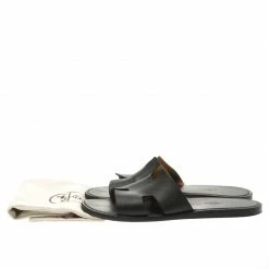 Hermes Black Leather Izmir Sandals Size 42.5 For Men 17 Hermes Black Leather Izmir Sandals Size 42.5 For Men -Deals Hermes Store luxury men hermes used shoes p185933 008