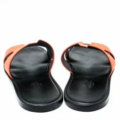 Hermes Neon Orange Fabric Izmir Sandals Size 42.5 For Men 14 Hermes Neon Orange Fabric Izmir Sandals Size 42.5 For Men -Deals Hermes Store luxury men hermes used shoes p187201 005