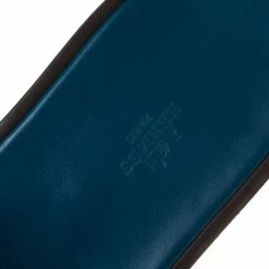 Hermes Blue Leather Izmir Slip On Slides Size 45 For Men -Deals Hermes Store luxury men hermes used shoes p215341 005