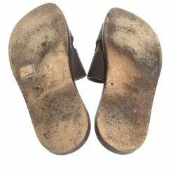 Hermes Dark Brown Leather Izmir Flat Slides Size 44 For Men 15 Hermes Dark Brown Leather Izmir Flat Slides Size 44 For Men -Deals Hermes Store luxury men hermes used shoes p243963 010