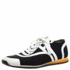 Hermes Blue/White Canvas And Leather Tie Break Sneakers Size 43 For Men